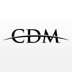 CDM initial overlapping movement swoosh horizon, logo design inspiration company business