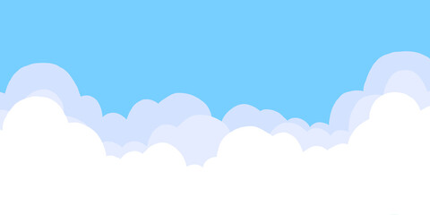 背景　素材　空　雲　シンプル　横長