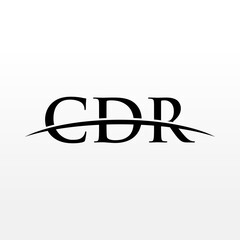 CDR initial overlapping movement swoosh horizon, logo design inspiration company business