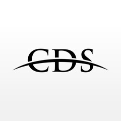 CDS initial overlapping movement swoosh horizon, logo design inspiration company business
