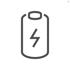 Cell of rechargeable battery vector icon. That lithium-ion component for production in pack, module of battery for charge, recharge, storage and power to motor of electric, hybrid vehicle. 48x48 pixel