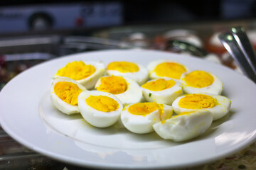 Boiled eggs, appetizer