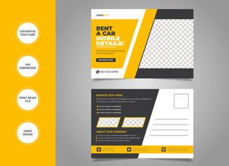 Real estate postcard template design