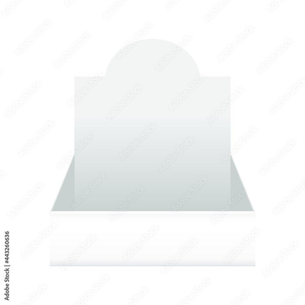 Poster cardboard display box mock up isolated on a white background