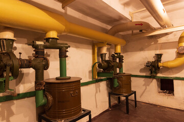 room in an abandoned bomb shelter
