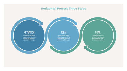 Business process. Timeline infographics with 3 steps, options, sections. Vector template.