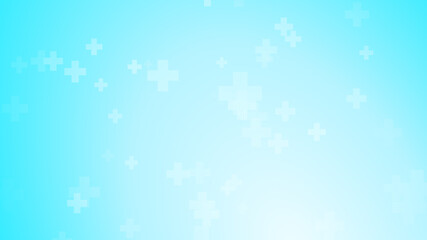 Medical health blue cross pattern background. Abstract healthcare technology and science concept.