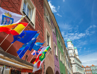 Poznan. Market square on a sunny day.