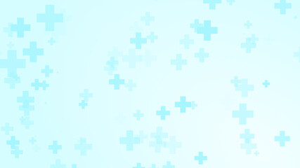 Abstract medical blue cross pattern white background.