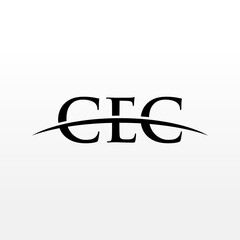 CEC initial overlapping movement swoosh horizon, logo design inspiration company business