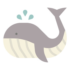 whale flat icon