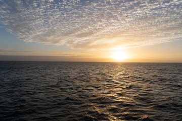 Sunrise on the ocean in Baja california sur, Mexico