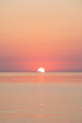 landscape view of sunset over the sea