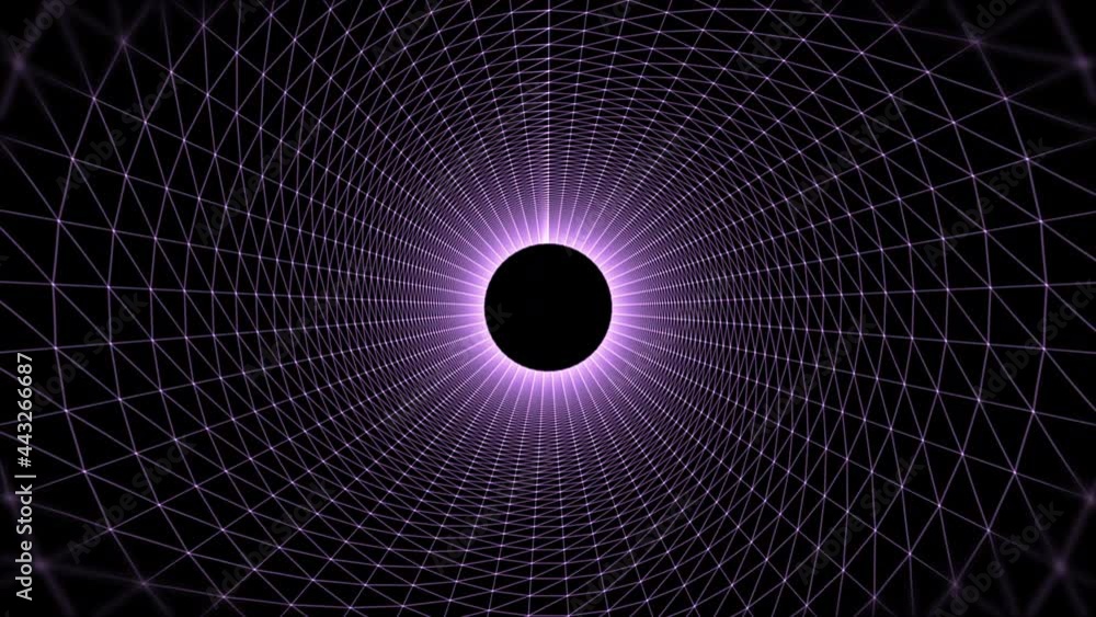 Aufkleber abstract luminous dots appear in a seamless loop motion graphic tunnel. a futuristic loop animation 