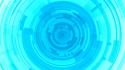 Circle white blue bright technology Hi-tech background. Abstract graphic digital future concept design.