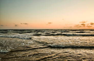 sunset on the Baltic sea