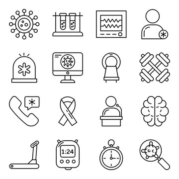 Pack of Covid 19 Linear Icons 