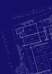 Floor plan designed building on the drawing.