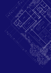 Floor plan designed building on the drawing.
