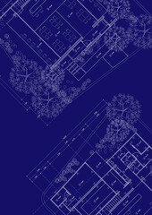 Floor plan designed building on the drawing.