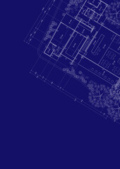 Floor plan designed building on the drawing.
