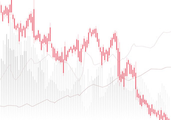 trending graph on white background background . Vector illustration 