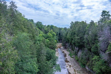 The Elora Gorge from the Irvine river bridge