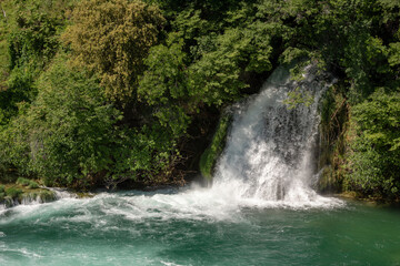Fototapeta premium Beautiful waterfalls in Krka National Park, Dalmatia, Croatia. 