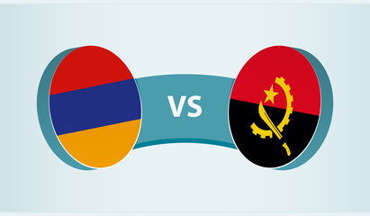 Armenia versus Angola, team sports competition concept.