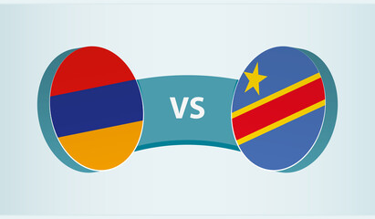 Armenia versus DR Congo, team sports competition concept.