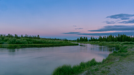 Fototapeta na wymiar Tranquil River Sunset