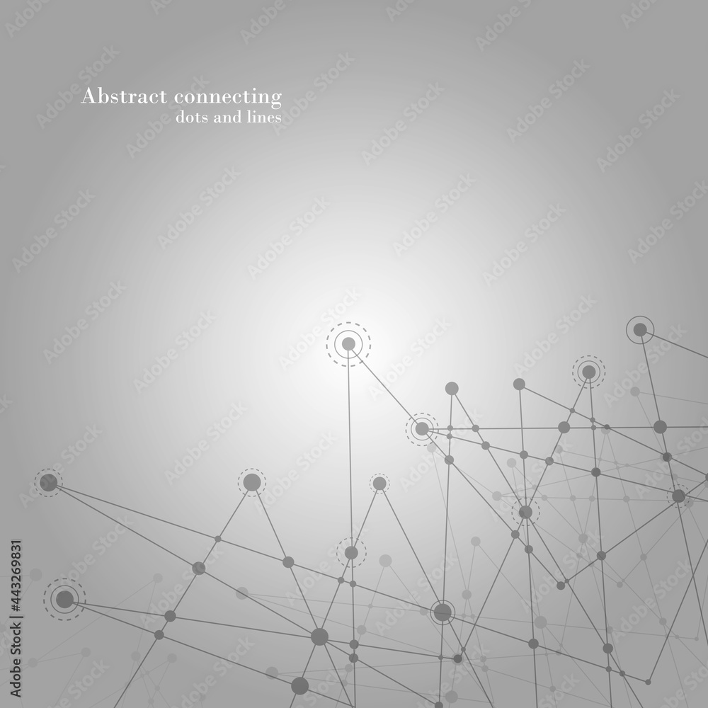 Poster abstract connecting dots and lines. connection science background. vector illustration