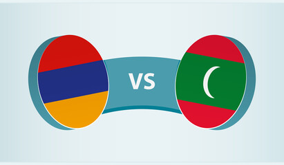 Armenia versus Maldives, team sports competition concept.