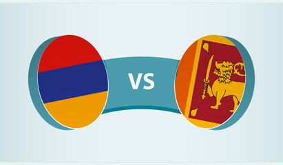 Armenia versus Sri Lanka, team sports competition concept.