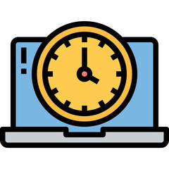 clock Color line icon