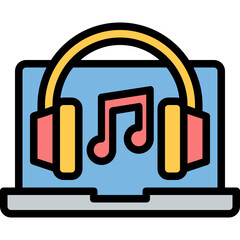 Obraz premium music Color line icon