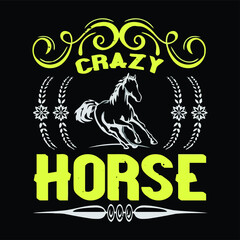 crazy horse art design vector illustration for use in design and print poster canvas