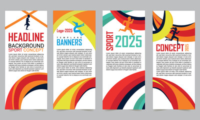 Abstract vector template design. Collection banner design. brochure, Web sites, page, leaflet. Sports banners.