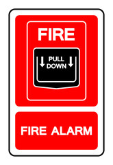 Fire Alarm Symbol Sign, Vector Illustration, Isolate On White Background Label. EPS10