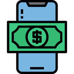 Obraz premium money Color line icon