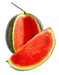Sliced ripe red watermelon