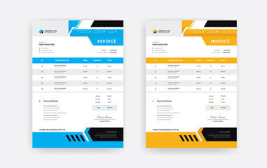 Abstract Minimal business invoice template design, Professional corporate invoice template