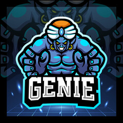 Genie mascot. esport logo design