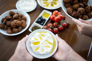 Preparing delicious food at home close up