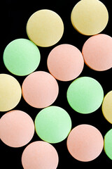 tablets on a black background