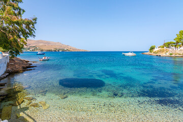 Fototapeta na wymiar Agia Marina in Leros Island, Greece