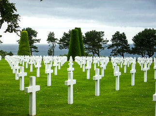 American Cemetery world war 2, Normandy, France - obrazy, fototapety, plakaty