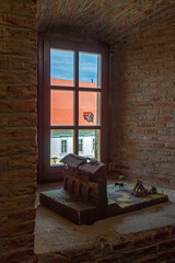 Fototapeta na wymiar Interior of the old Council Tower of Sibiu, Romania