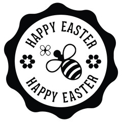 easter with bee animal art two tone design vector illustration for use in design and print poster canvas