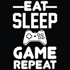 eat sleep game repea design vector illustration for use in design and print poster canvas